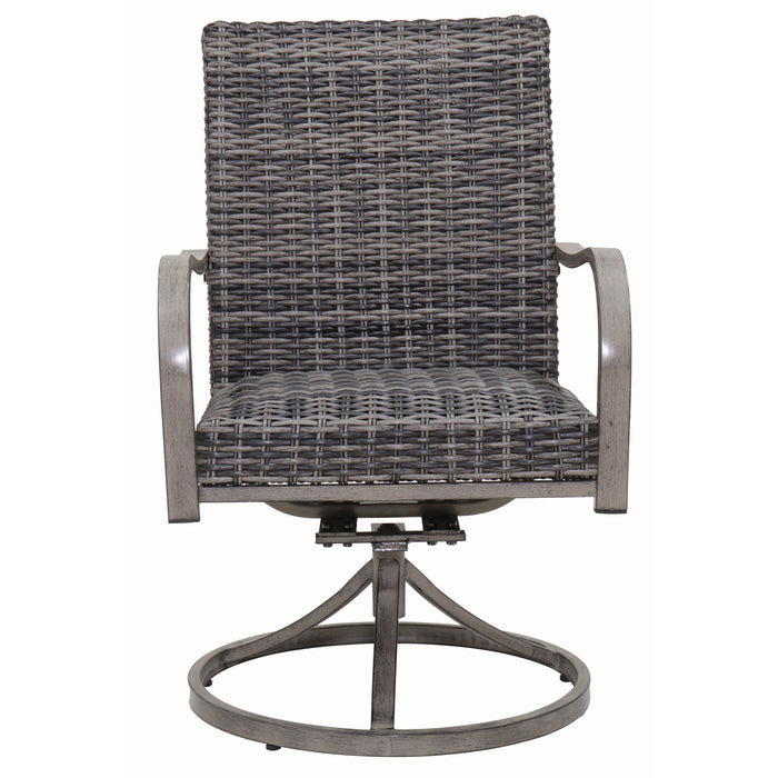 Outdoor Swivel Dining Chair (Set of 2) - Gray Home Essentials