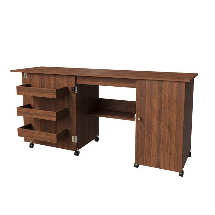 Foldable Sewing Table With Locking Casters Home Essentials
