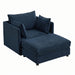 Oversized Deep Seat Accent Chair With Matching Storage Ottoman & Throw Pillows Hearth and Haven