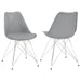 Padded Side Chair And Soft Upholstered Seat (Set of 2) - Gray Furniture Max