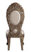 Constantine - Side Chair (Set of 2) - Synthetic Leather , Brown & Gold ACME