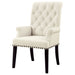 Vaughn - Upholstered Dining Chair With Tapered Legs And Nailhead Trim - Beige Furniture Max