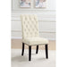 Button Tufted Side Chairs (Set of 2) - Beige Furniture Max