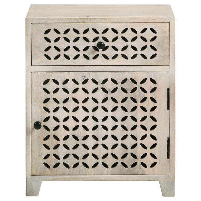 1 Door Accent Cabinet With Drawer - Beige Furniture Max