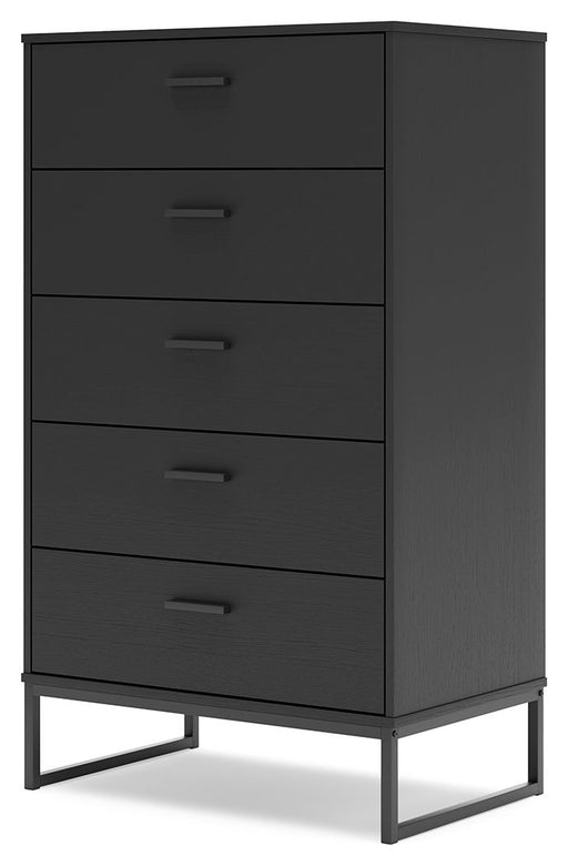 Socalle - Five Drawer Chest - Black Signature Design by Ashley®