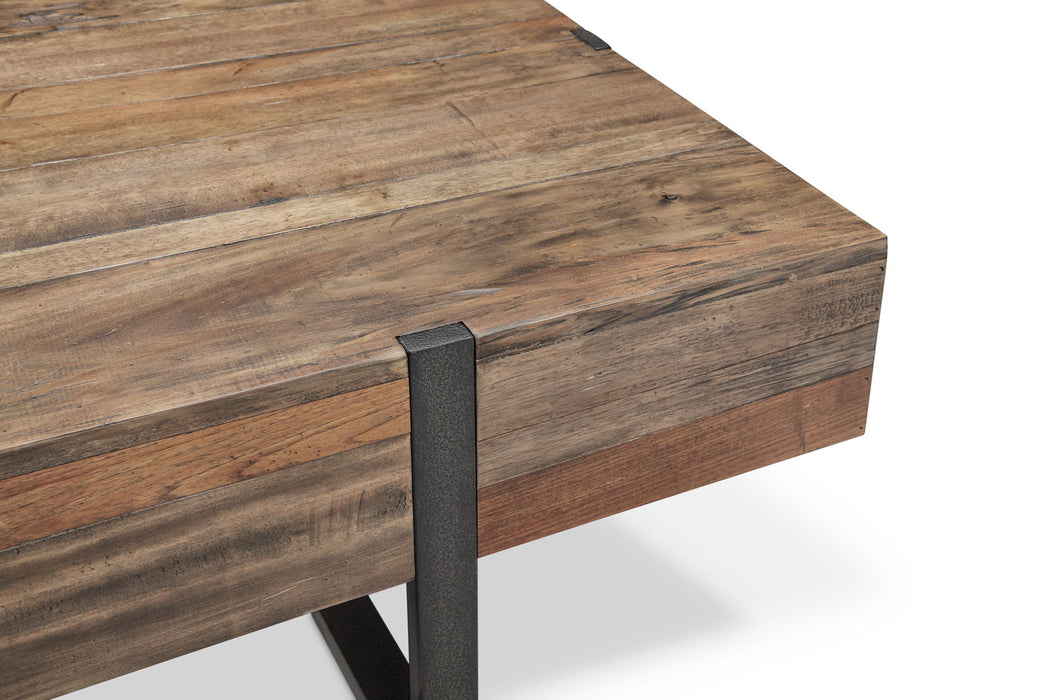 Prescott - Modern Reclaimed Wood Rectangular Cocktail Table - Rustic Honey Magnussen Furniture