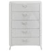 Buckley - 5 Drawer Chest - Gloss White Furniture Max