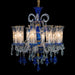 Michael Amini Lighting - Winter Palace 10-Light Traditional Crystal Chandelier - Royal Blue / Pearl Silver Michael Amini