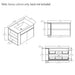 Floating Bathroom Vanity Cabinet, Soft Close Double Drawers, Open Side Storage, Wall Mounted, Cabinet Only Home Essentials