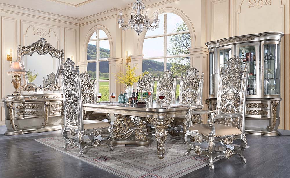 Danae - Dining Table - Champagne & Gold ACME