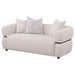 Ramsay - Round Arm Loveseat - Beige Furniture Max
