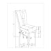 Dining Chair With Padded Seating And Back (Set of 2) - Dark Gray Global Furniture USA