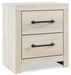 Cambeck - Two Drawer Night Stand - Whitewash Signature Design by Ashley®