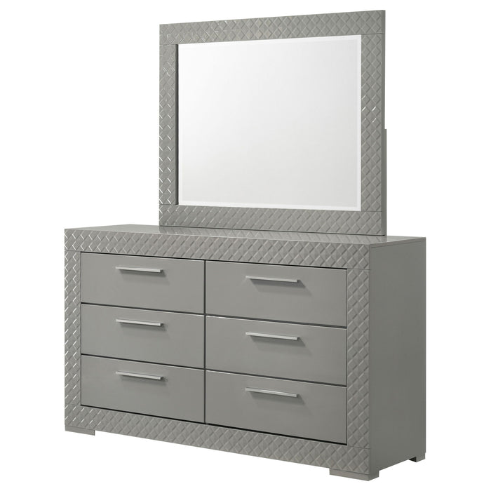 Pierce - 6 Drawer Dresser And Mirror Furniture Max