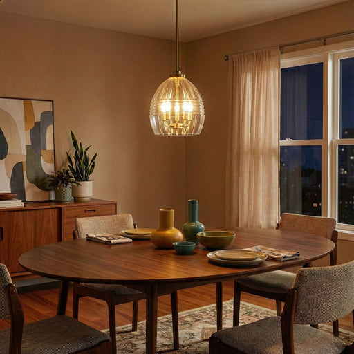 Zen - 5 Pendant Chain Hanging Light - Clear / Gold Ashcroft Furniture