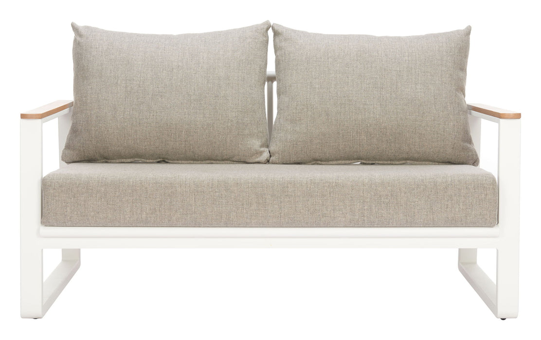 Welt - Outdoor Sofa - Taupe / White Zuo Modern