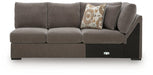Larson Levee - RAF Armless Loveseat With Wedge - Espresso Signature Design by Ashley®