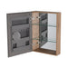 20" Wall Mounted Bathroom Mirror Cabinet With Adjustable Shelves Storage Cabinet - Imitative Oak Home Essentials