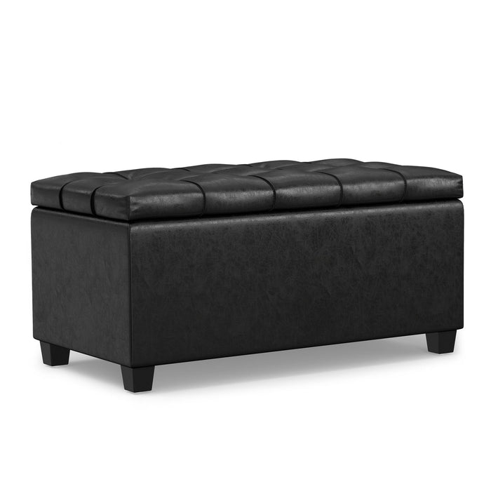 Sienna - Transitional Storage Ottoman Bench Simpli-Home