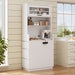 Pantry Cabinet With Hydraulic Flip Top And USB Charging Port Hearth and Haven