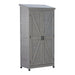 Outdoor Storage Shed With Vertical Tool Cabinet For Backyard Home Essentials