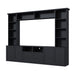 Farmhouse Elegant Entertainment Center Wall Unit With 4 Drawers Hearth and Haven