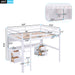 Loft Bed With Desk, Cabinets, Drawers, Charging Station And Bedside Tray Hearth and Haven