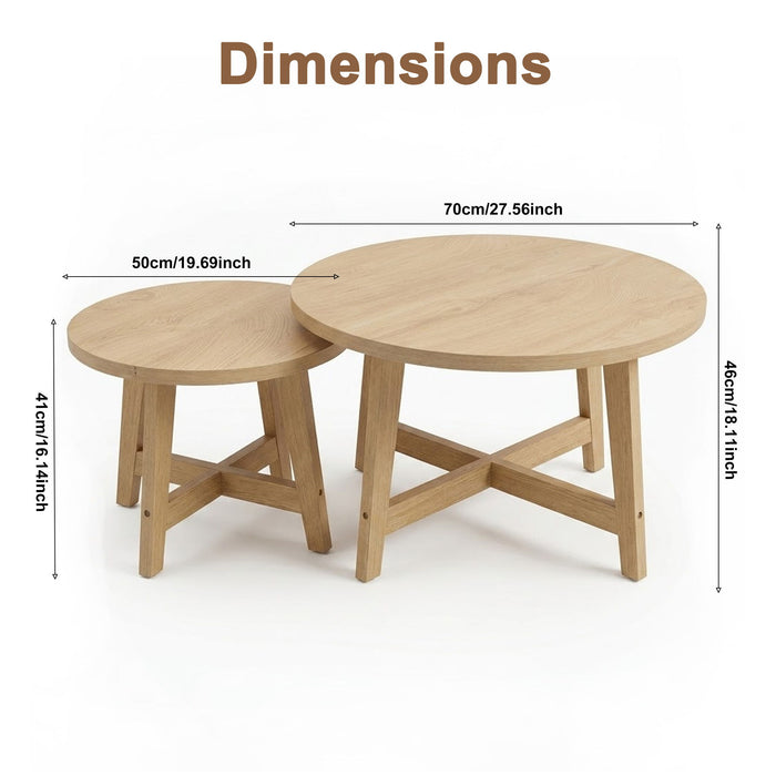 Round Nesting Stackable Tables For Living Room Home Essentials