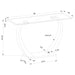 Lana - Satin Glass Top Base Console Table - Silver Furniture Max