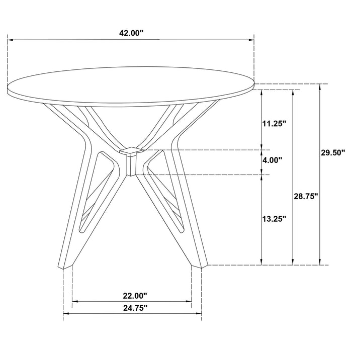 Barlow - Round Dining Table - Light Brown Furniture Max