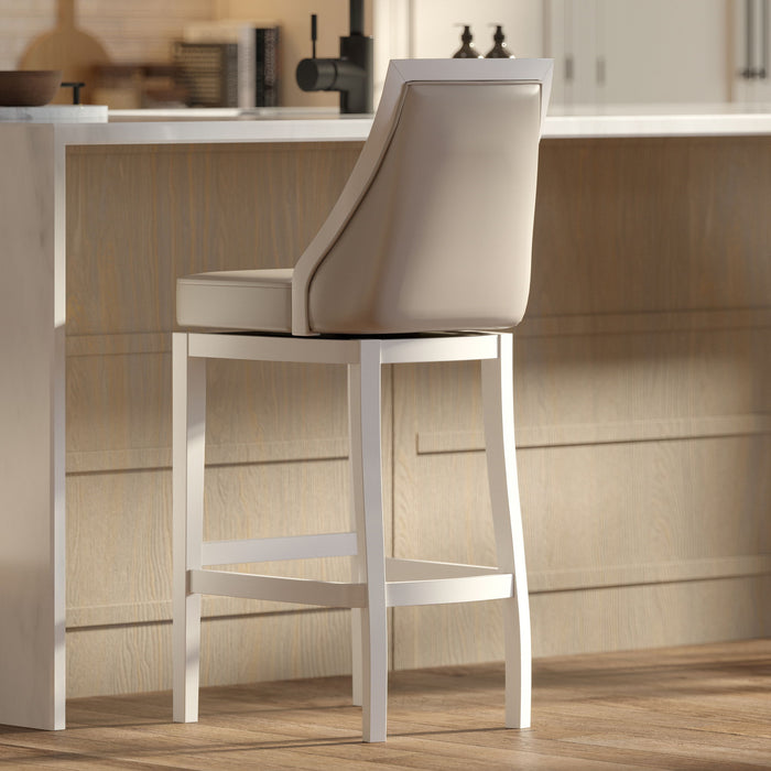 Modern Swivel Stool With Tall Back Home Essentials