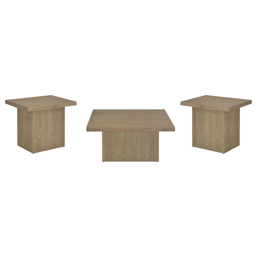 Eldridge - Coffee Table Set With Chunky Square Tops Furniture Max
