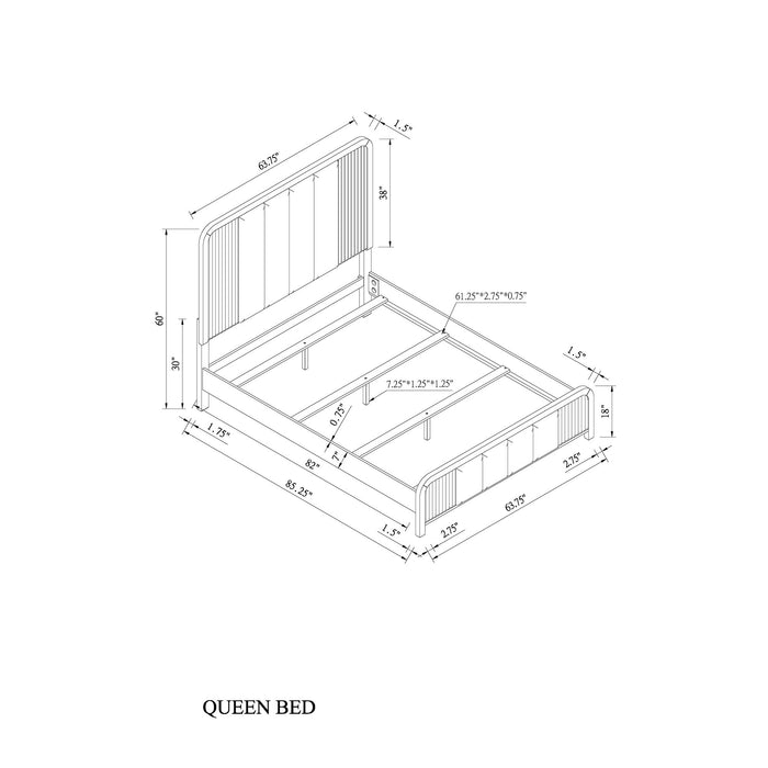 Beverly - Bed With Fluted Detailing Global Furniture USA