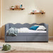 Gingham Daybed With USB Charging Port, Wave-Shaped Design Home Essentials
