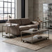 Corbeta - 3 Piece Metal Frame Wood Living Room Coffee Table And 2 Chairside Tables Set, Aged Graphite - Brown Home Essentials
