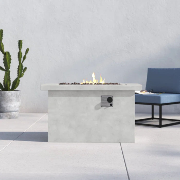 Propane / Natural Gas Outdoor Fire Pit Table - Gray LSI Patio Furniture