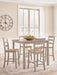 Harperfeld - Dining Room Counter Table Set (Set of 5) - Natural / Gray Signature Design by Ashley®