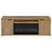 Lodi - 2 Door Fireplace TV Stand - Mango Color Furniture Max