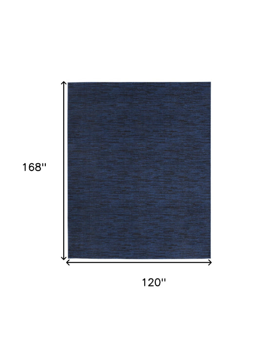 10' X 14' Stain Resistant Indoor / Outdoor Area Rug - Midnight Blue