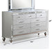 1 Piece Dresser With Snake Skin Bedroom Furniture - Silver Home Essentials