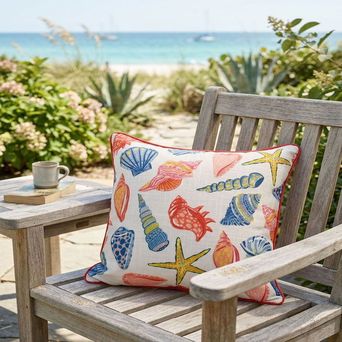 Square Coral Outdoor Pillows (Set of 2) - Multi Daily Nest