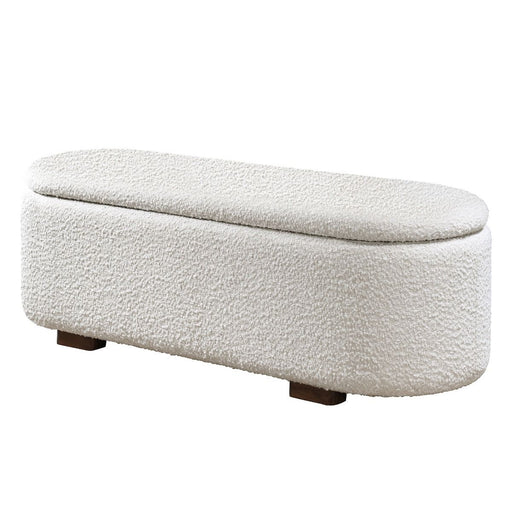 Sandro - Bench With Storage - Beige Boucle & Walnut ACME