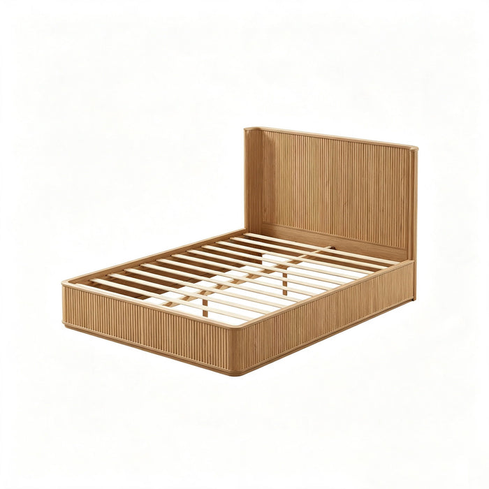 Wave Pattern Headboard Platform Bed Frame Hearth and Haven