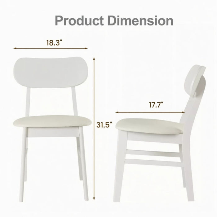 Dining Chairs (Set of 2) - White Home Essentials
