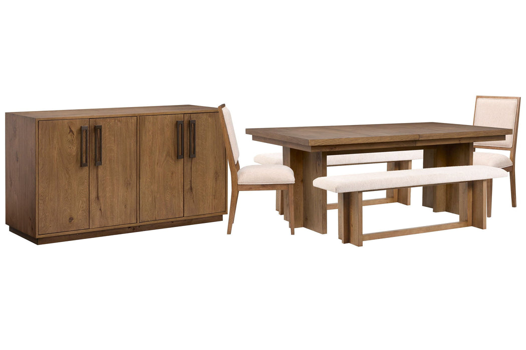 Marcel - Extendable Trestle Dining Table Set Magnussen Furniture