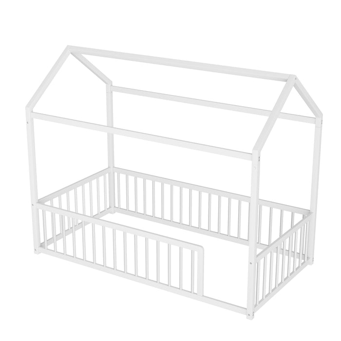 Montessori Floor Bed Frame With House Shape Hearth and Haven