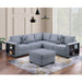 Contemporary Sectional Sofa 4 Piece Set With Built In Shelves L - Shaped Design Home Essentials