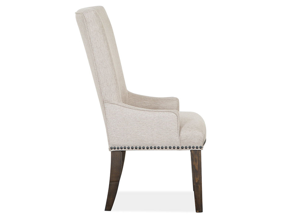 Bellamy - Upholstered Host Chair (Set of 2) - Peppercorn Magnussen Furniture