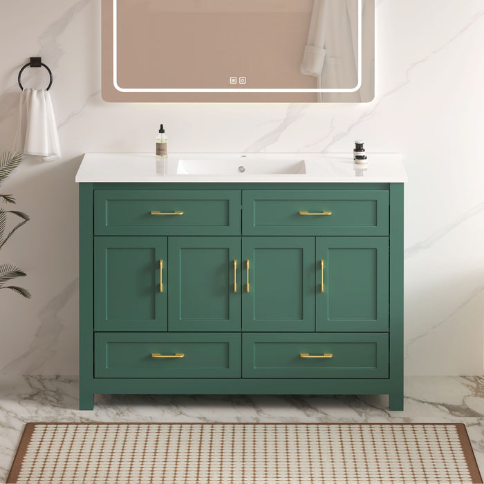 Bathroom Vanity With Sink Combo, 4 Soft Close Doors And 4 Drawers Home Essentials