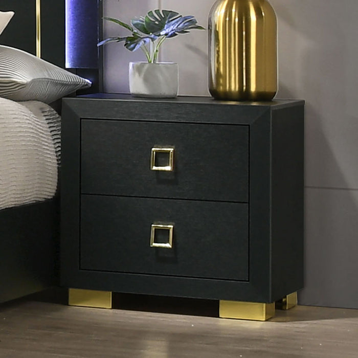 Nightstand, Bedside Table - Black Home Essentials